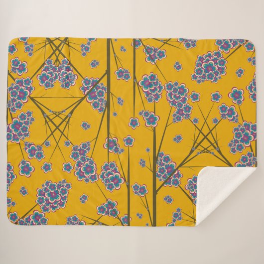 Peculiar Branches Sherpa Blanket Sherpa Deken (Voorkant (horizontaal))