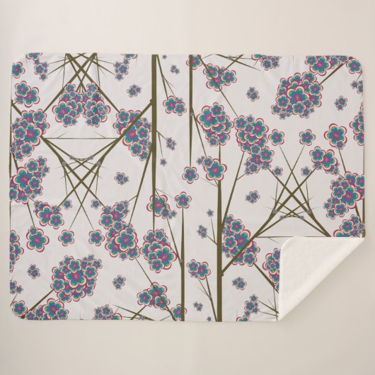 Peculiar Branches Sherpa Blanket Sherpa Deken (Voorkant (horizontaal))