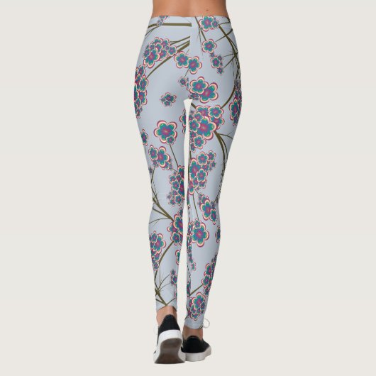Peculiar Branches Sky Blue Leggings (Achterkant)