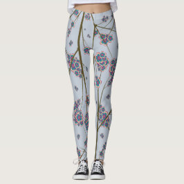Peculiar Branches Sky Blue Leggings