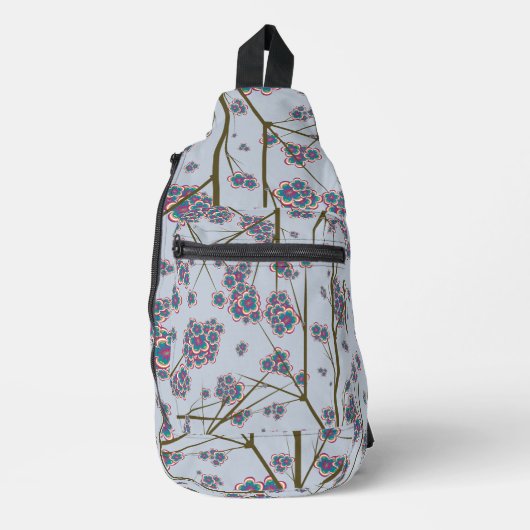 Peculiar Branches Sky Blue Sling Bag (Voorkant)