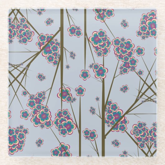 Peculiar Branches Sky Glass Onderzetter Glazen Onderzetter (Voorkant)