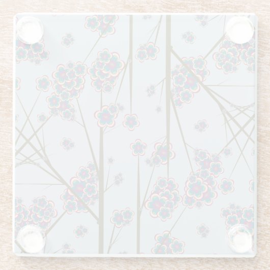 Peculiar Branches Sky Glass Onderzetter Glazen Onderzetter (Achterkant)