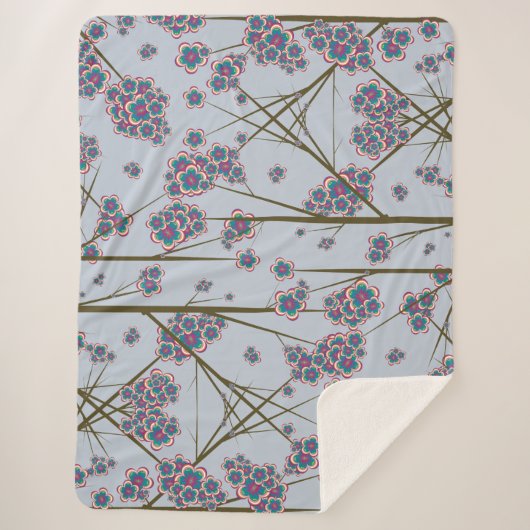 Peculiar Branches Sky Sherpa Deken (Voorkant)