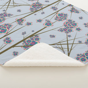 Peculiar Branches Sky Sherpa Deken