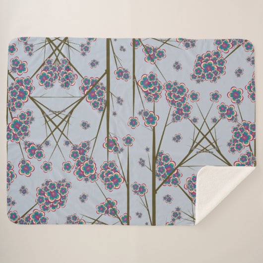 Peculiar Branches Sky Sherpa Deken (Voorkant (horizontaal))