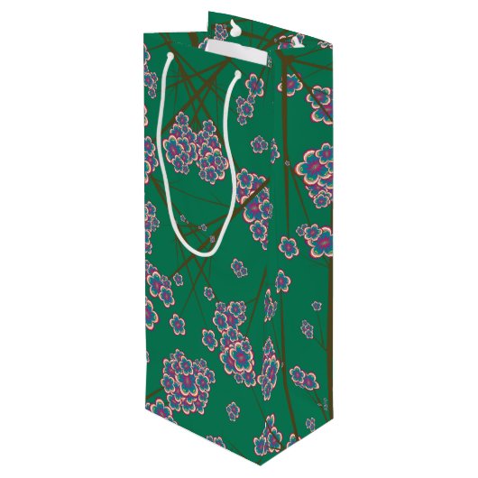 Peculiar Branches Wine Gift Bag Wijn Cadeautas (Achterkant Gekanteld)