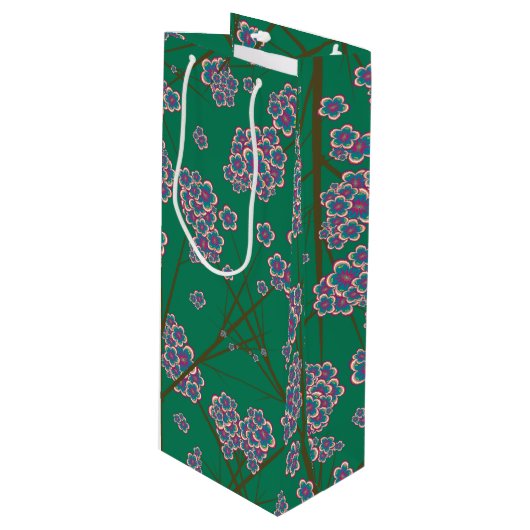 Peculiar Branches Wine Gift Bag Wijn Cadeautas (Voorkant Gekanteld)