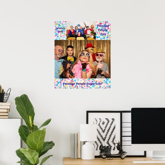 Peculieren mensen genieten van het leven! Vakantie Poster (Thuiskantoor)