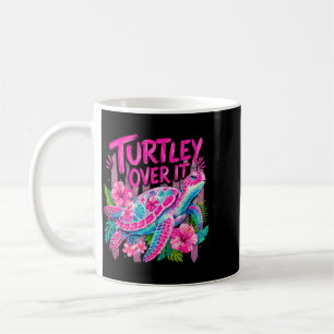 Ped Turtley Over Schattige Schildpad Bloem Grappig Koffiemok