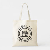 Pedaal aan de metaal grappige naaimachine tote bag (Achterkant)