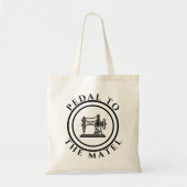 Pedaal aan de metaal grappige naaimachine tote bag (Voorkant)