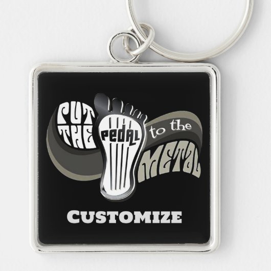 pedaal naar het metaal sleutelhanger (Voorkant)