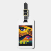 Pedaal Verdere Bikepacking Bergen Bagagelabel (Voorkant verticaal)