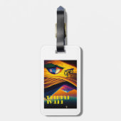 Pedaal Verdere Bikepacking Bergen Bagagelabel (Achterkant verticaal)