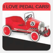 Pedaalauto's Sticker (Voorkant)