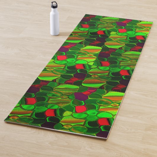 Pedaços coloridos, círculos e formas arredondadas. yogamat (In situ)