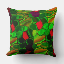 Pedaços de cores, círculos e formas arredondadas. kussen