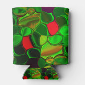 Pedaços de cores, círculos e formas arredondados. blikjeskoeler (Achterkant)