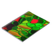 Pedaços de cores, círculos e formas arredondados. notitieboek (Linkerzijde)