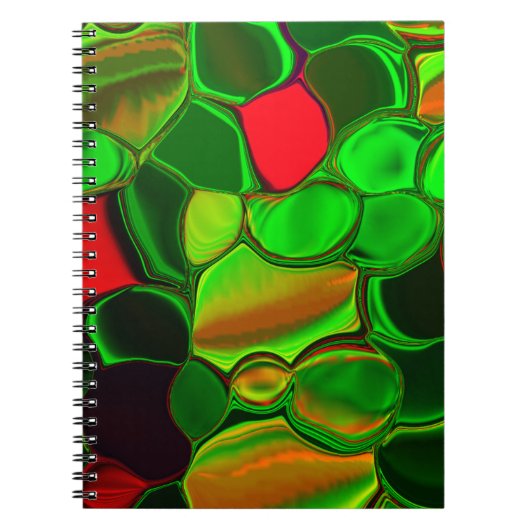 Pedaços de cores, círculos e formas arredondados. notitieboek (Voorkant)