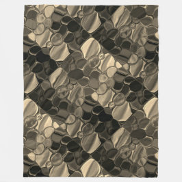 Pedaços marons, círculos e formas arredondadas. fleece deken