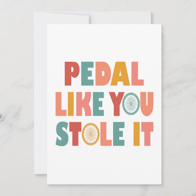 Pedal als jij houdt het tegen - Grappig fietsen (Voorkant)