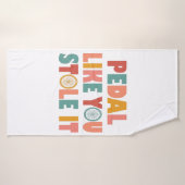 Pedal als jij houdt het tegen - Grappig fietsen Badhanddoek (Badhanddoek)