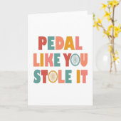Pedal als jij houdt het tegen - Grappig fietsen Kaart (Gele Bloem)