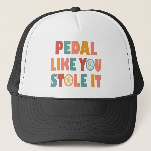 Pedal als jij houdt het tegen - Grappig fietsen Trucker Pet (Voorkant)