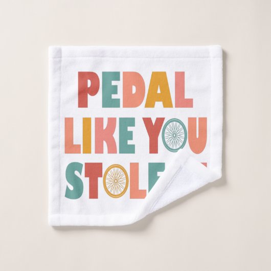 Pedal als jij houdt het tegen - Grappig fietsen Washandje (Wasdoekje)