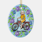 Pedal Bike Sock Monkey Keramisch Ornament (Rechts)
