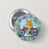 Pedal Bike Sock Monkey Ronde Button 5,7 Cm (Voorkant /achterkant)