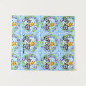 Pedal Bike Sock Monkey Wandkleed (Voorkant (horizontaal))