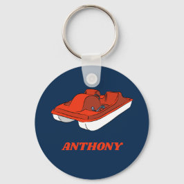 Pedal Boat Red, White Blue op maat Sleutelhanger