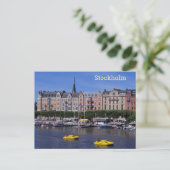 Pedal Boats op een zomerdag in Stockholm, Zweden Briefkaart (Staand voorkant)