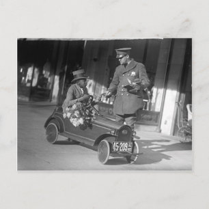 Pedal Car Traffic Stop, 1922 Briefkaart