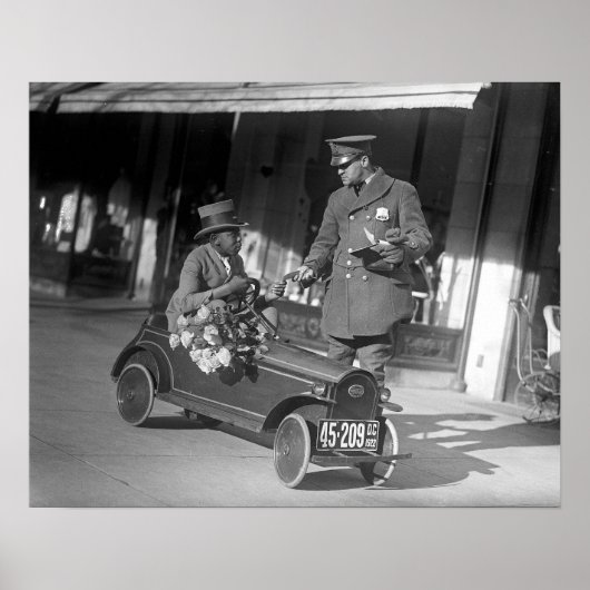Pedal Car Traffic Stop, 1922. foto Poster (Voorkant)