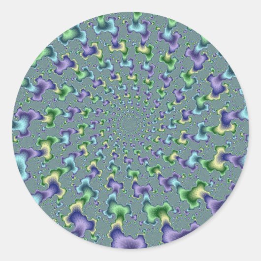 Pedal Columns - Fractal Ronde Sticker (Voorkant)