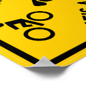 Pedal Harder Highway Sign Poster (Hoek)