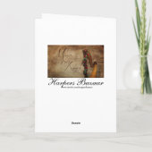 Pedal Harp Christmas Kaart (Achterkant)