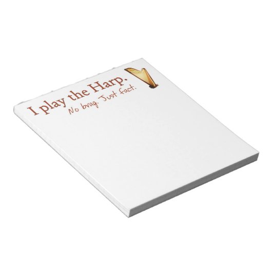 Pedal Harp Note Pad Notitieblok (Schuin)