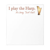 Pedal Harp Note Pad Notitieblok (Voorkant)
