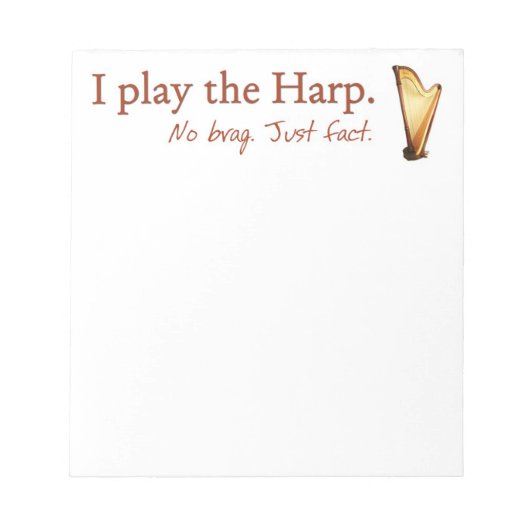 Pedal Harp Note Pad Notitieblok (Voorkant)