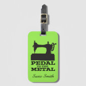 Pedal naar het Metal Personalized Bagagelabel (Voorkant (verticaal))