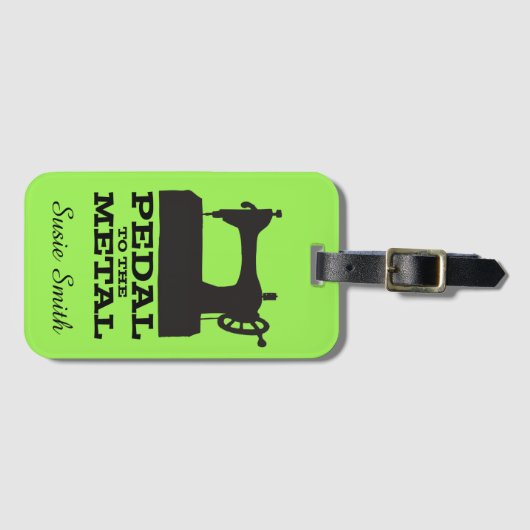 Pedal naar het Metal Personalized Bagagelabel (Voorkant (horizontaal))