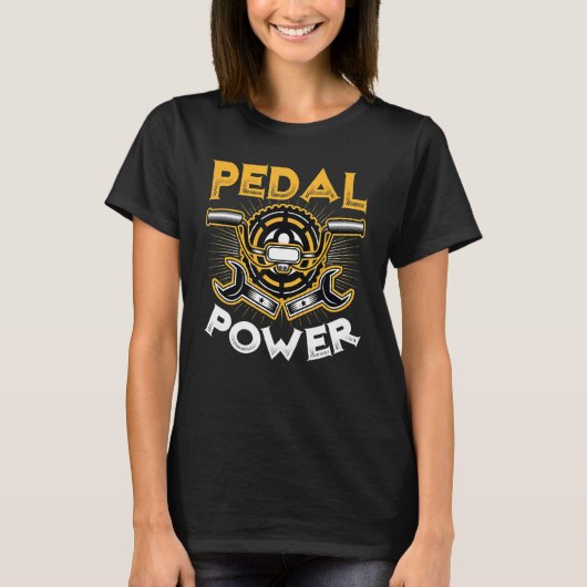 Pedal Power Anti-Ebike Bicycle T-shirt (Voorkant)