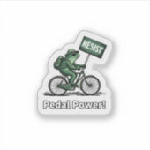 : Pedal Power! Weersta Frog Sticker (Voorkant)