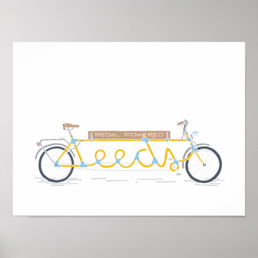 Pedal powered Leeds Poster (Voorkant)