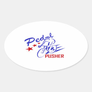 Pedal Pusher Ovale Sticker